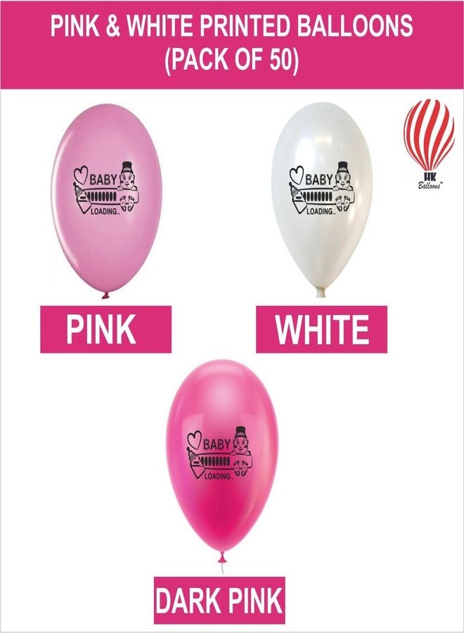 Hk Balloons 50Pcs Baby Shower Decoration Balloon Item For These can be great for baby showers or pregnancy announcements Waiting for Baby Themed Balloons - Image 2