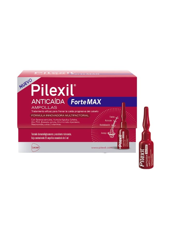 Pilexil Forte Max Anti-Hair Loss Ampoules 20x5ml - Image 1