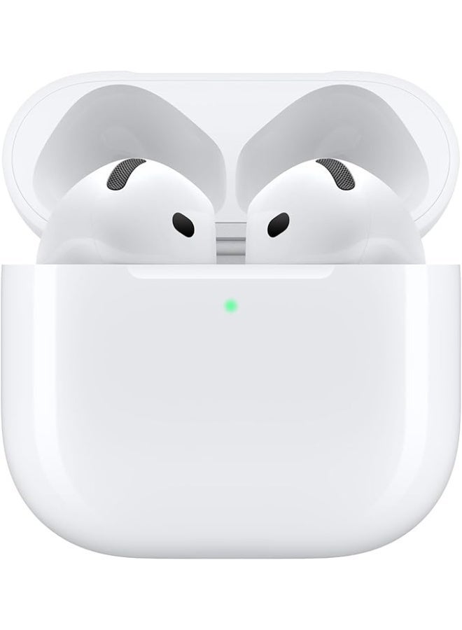 Lynacz Original AIRPOD 4 For Apple, wireless Earbuds for iPhone, Premium Wireless Audio, Personalized Spatial Sound, Fast USB-C Charging Case, Up to 30 Hours Listening Time (White)
