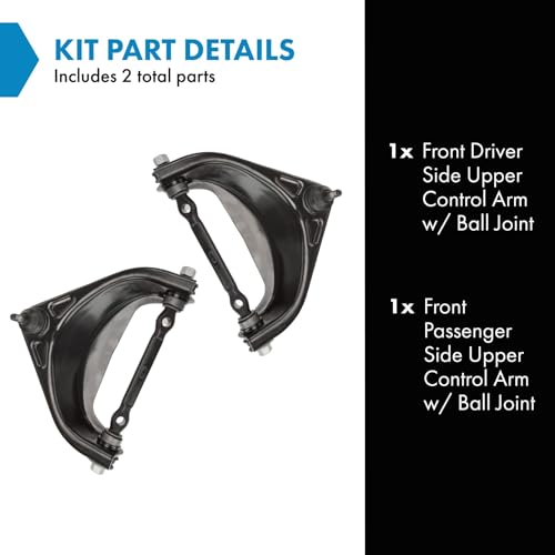 TRQ Front Upper Control Arm with Ball Joint Set Compatible with 1994-1999 Dodge Ram 1500 Ram 2500 Ram 3500 - Image 2
