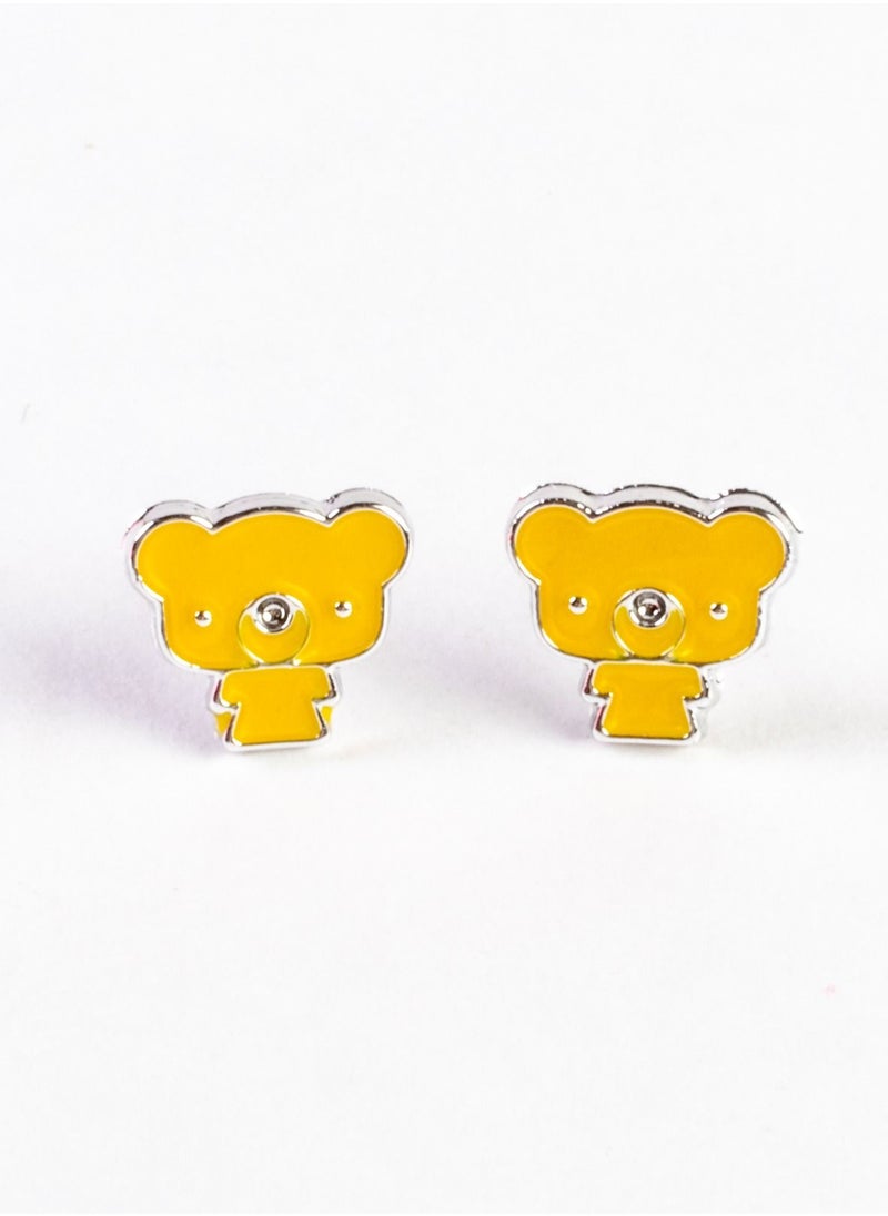 The Black Pearl Accessories - Small Earring for Baby-Premium Quality-yellow bear Premium Quality & Against Color Change - Image 1