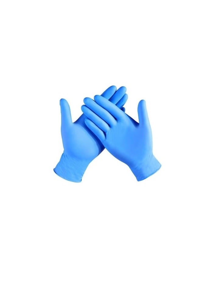 Falcon 100 piece Disposable Vinyl Gloves Powder Free Medium Size, Blue Colour, Pack of 1 - Image 3