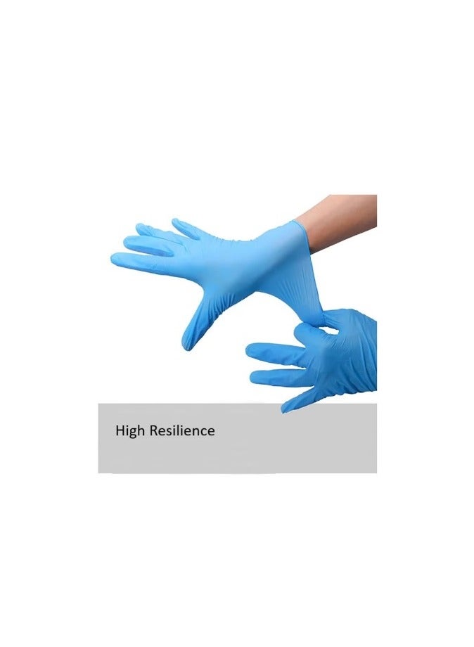 Falcon 100 piece Disposable Vinyl Gloves Powder Free Medium Size, Blue Colour, Pack of 1 - Image 2