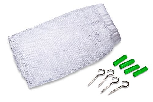 Handy Laundry Jumbo Toy Hammock - Organize stuffed animals or children's toys with the mesh hammock, Looks great with any décor while neatly organizing kid’s toys, Expands to 5.5 feet - White - Image 4