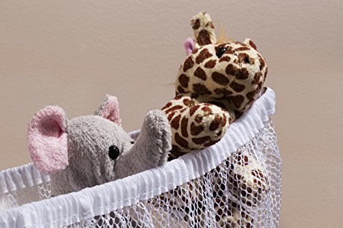 Handy Laundry Jumbo Toy Hammock - Organize stuffed animals or children's toys with the mesh hammock, Looks great with any décor while neatly organizing kid’s toys, Expands to 5.5 feet - White - Image 5