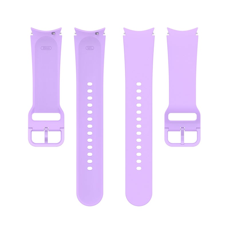 Replacement Strap For Samung Galaxy Watch4 40mm / 44mm Silicone Flat Buckle Watch Band(Purple) - Image 2