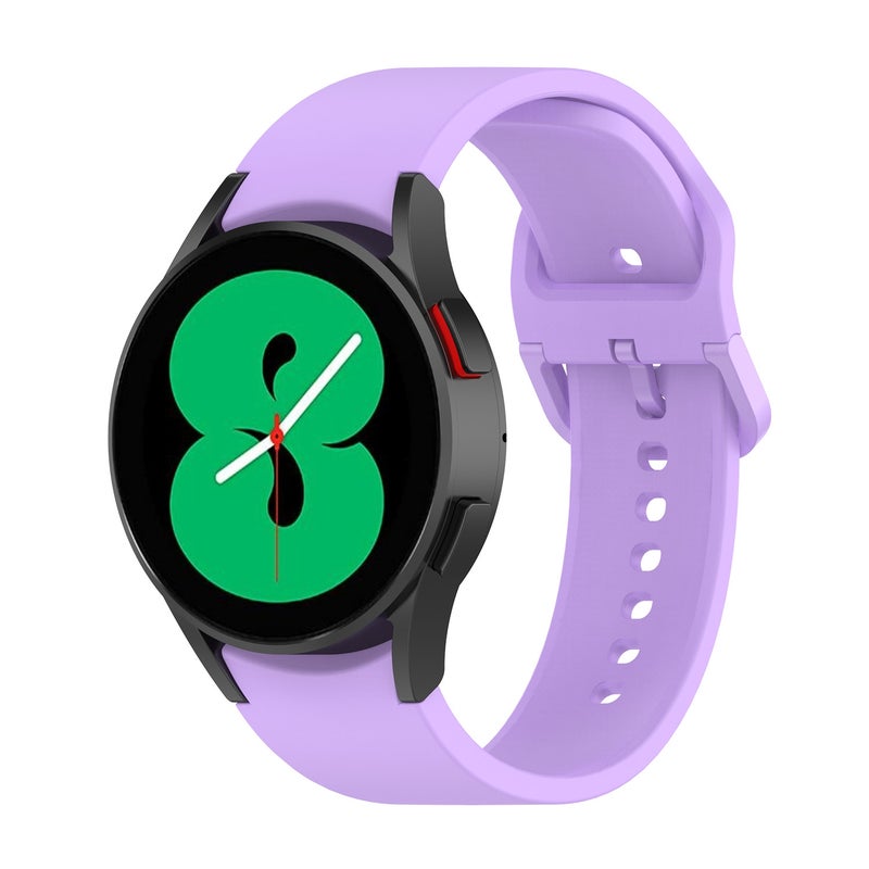 Replacement Strap For Samung Galaxy Watch4 40mm / 44mm Silicone Flat Buckle Watch Band(Purple) - Image 4