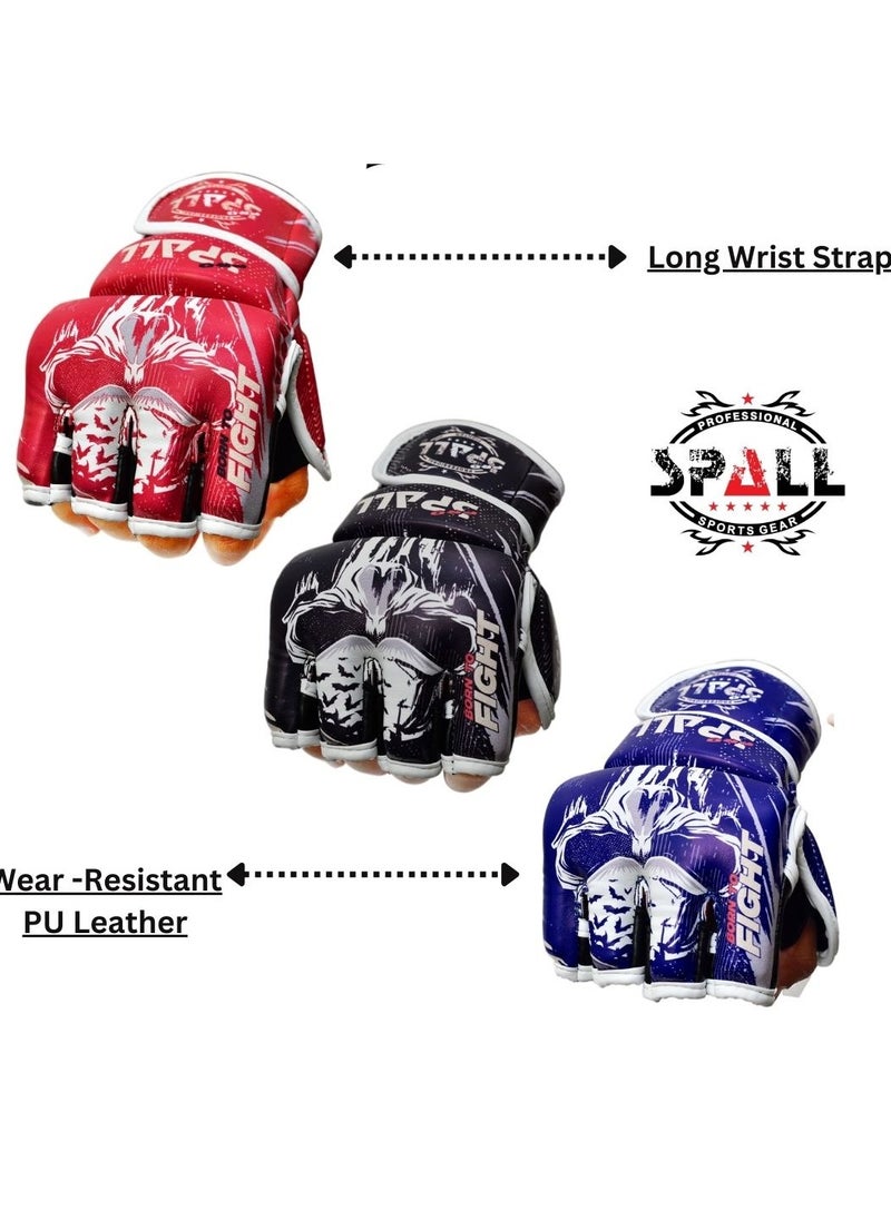 Spall Mma Gloves Boxing Gloves For Men Women Pu Art Leather More Padding Fingerless Punching Bag Gloves For Kickboxing, Sparring, Muay Thai And Heavy Bag  - Image 4
