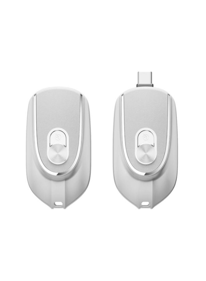 Keychain Portable Charger for iPhone, 1700mAh Mini Power Emergency Pod, Ultra-Compact External Fast Charging Power Bank Battery Pack, Key Ring Cell Phone Charger,Small Charger for AirPods SILVER - Image 3