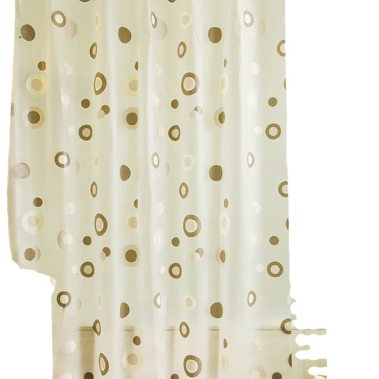 general PEVA Shower Curtain with Starfish Pattern, Waterproof Bathroom Partition with Hooks - Image 5