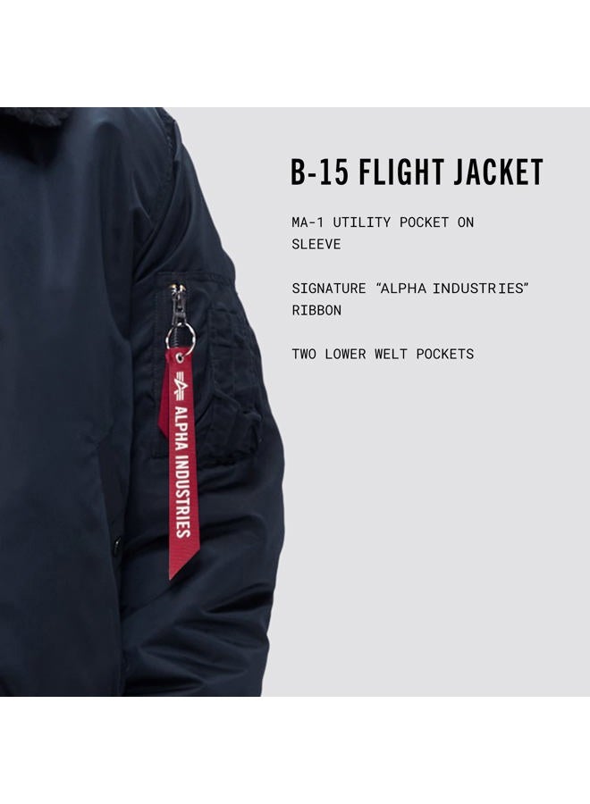 Alpha Industries Men's B-15 Flight Jacket - blue - XXL - Image 3