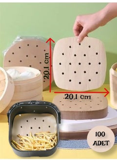 Toyfest Disposable Perforated Air Fryer Baking Paper 20 cm x 20 cm - 100 Pieces  - Image 1