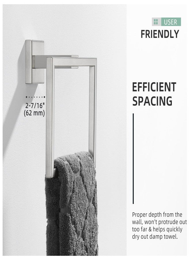 أنجل سيمبل حامل مناشف يد بسيط بزاوية من النيكل المصقول، حلقة منشفة حمام مربعة من الفولاذ المقاوم للصدأ SUS 304، مثبت على الحائط، 7.09 بوصة - Image 5