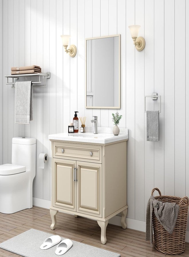 أنجل سيمبل حامل مناشف يد بسيط بزاوية من النيكل المصقول، حلقة منشفة حمام مربعة من الفولاذ المقاوم للصدأ SUS 304، مثبت على الحائط، 7.09 بوصة - Image 2