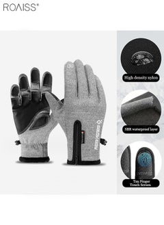 roaiss Outdoor Waterproof Gloves In Winter Men'S And Women'S Universal Touchable Screen Thermal Gloves Cycling Ski Climbing Gloves  - Image 4