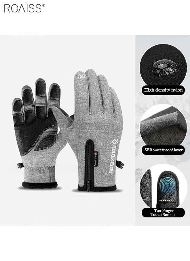 roaiss - Outdoor Waterproof Gloves In Winter Men'S And Women'S Universal Touchable Screen Thermal Gloves Cycling Ski Climbing Gloves - Image 1