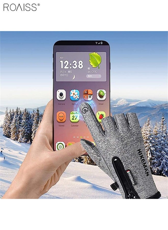 roaiss - Outdoor Waterproof Gloves In Winter Men'S And Women'S Universal Touchable Screen Thermal Gloves Cycling Ski Climbing Gloves - Image 1