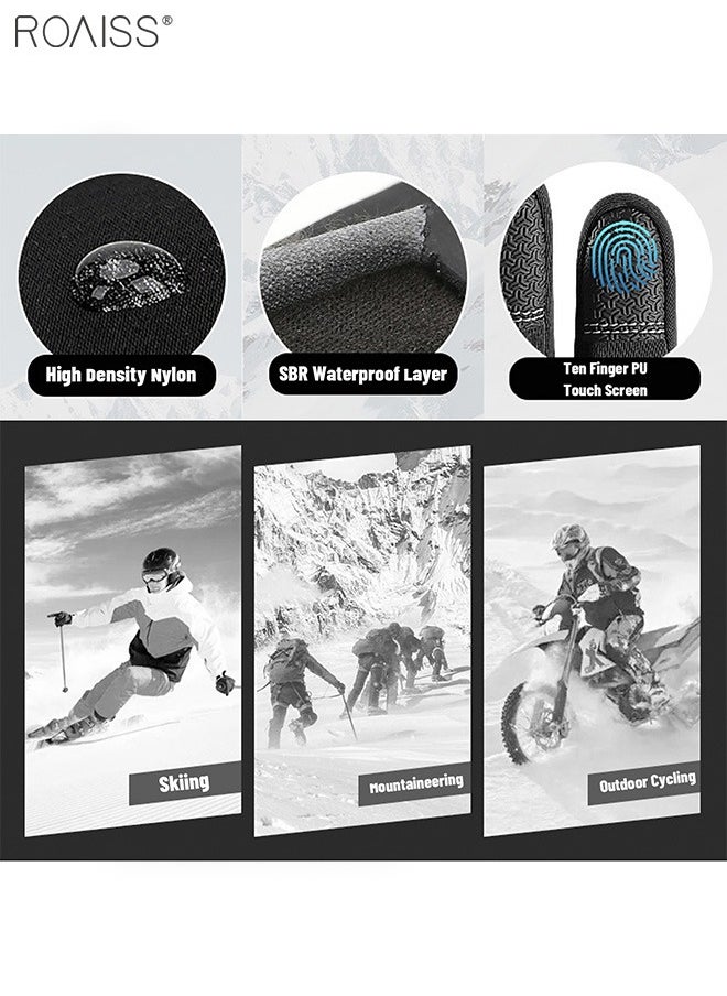 roaiss - Outdoor Waterproof Gloves In Winter Men'S And Women'S Universal Touchable Screen Thermal Gloves Cycling Ski Climbing Gloves - Image 1