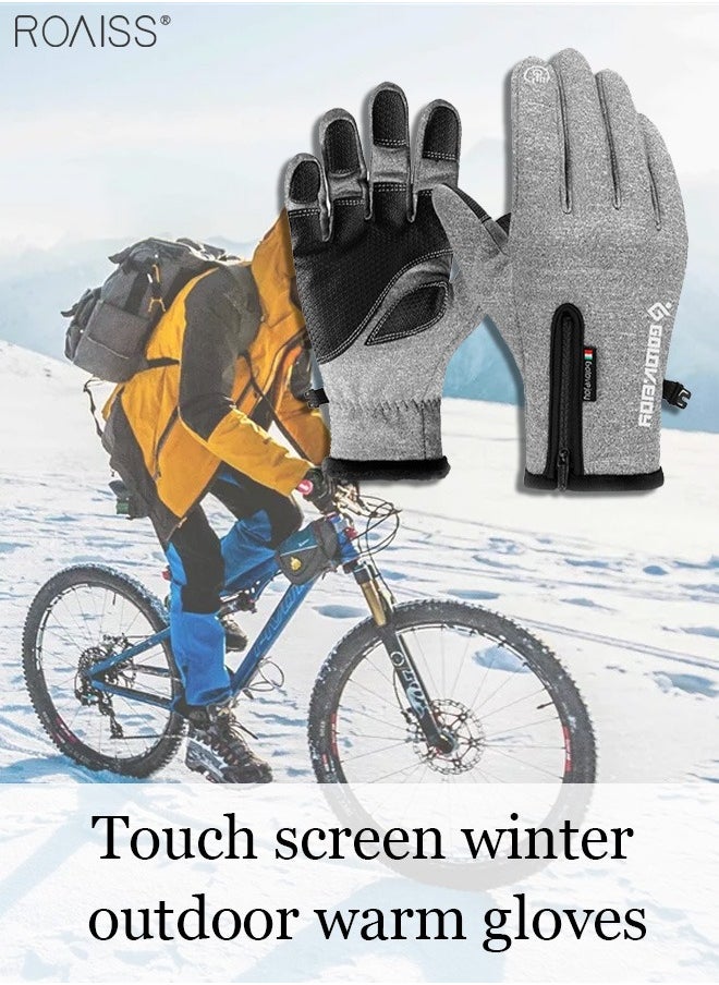 roaiss - Outdoor Waterproof Gloves In Winter Men'S And Women'S Universal Touchable Screen Thermal Gloves Cycling Ski Climbing Gloves - Image 1