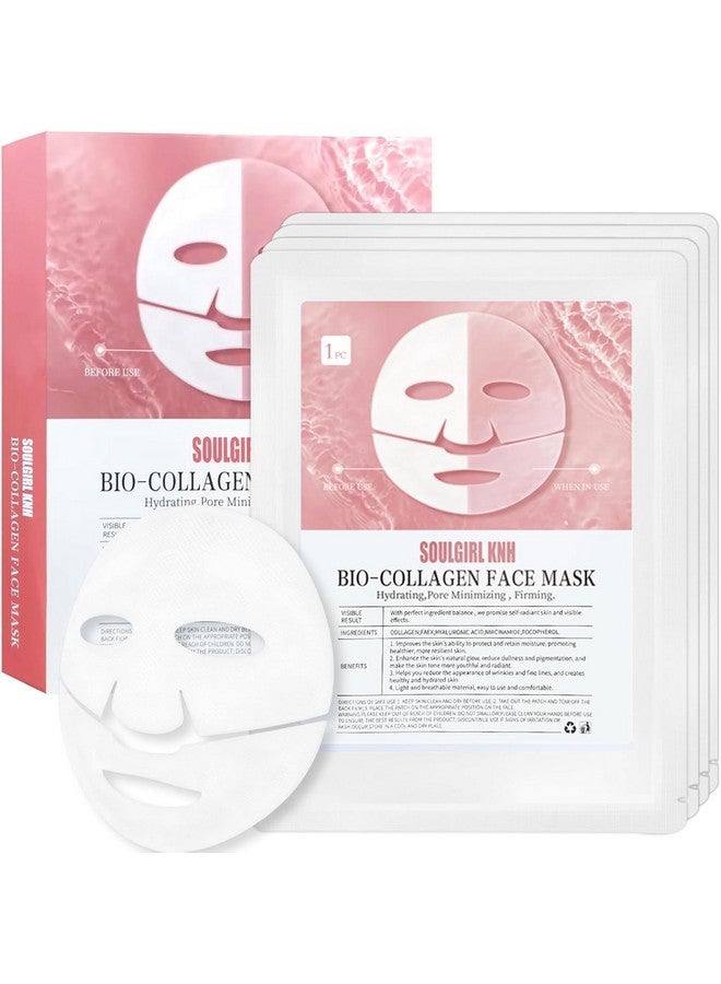 VPGS Bio Collagen Face Mask Real Deep Hydration Set, Collagen Treatment for Pore Minimizing, Elasticity & Firming - Night Repair & Brightening Skin Tone Facial Mask - 1 Pack - Image 1