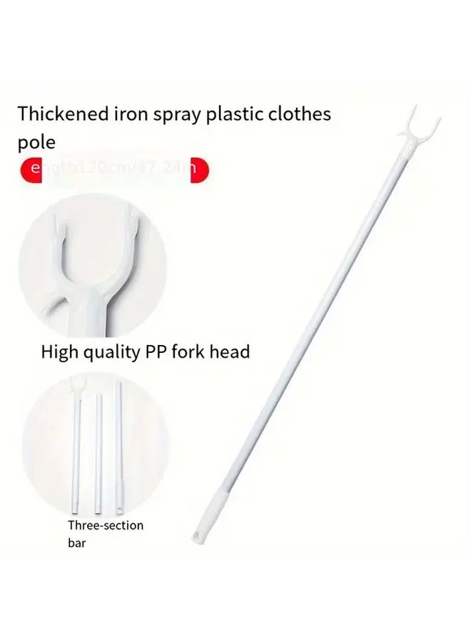 Adjustable 47 24 Inches Metal Clothes Rack With Warm Hanging Hook Detachable Hanger Pole For Small Spaces - Image 3