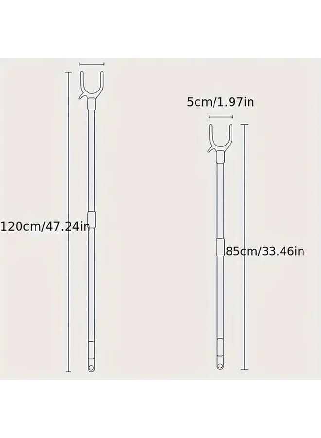 Adjustable 47 24 Inches Metal Clothes Rack With Warm Hanging Hook Detachable Hanger Pole For Small Spaces - Image 4