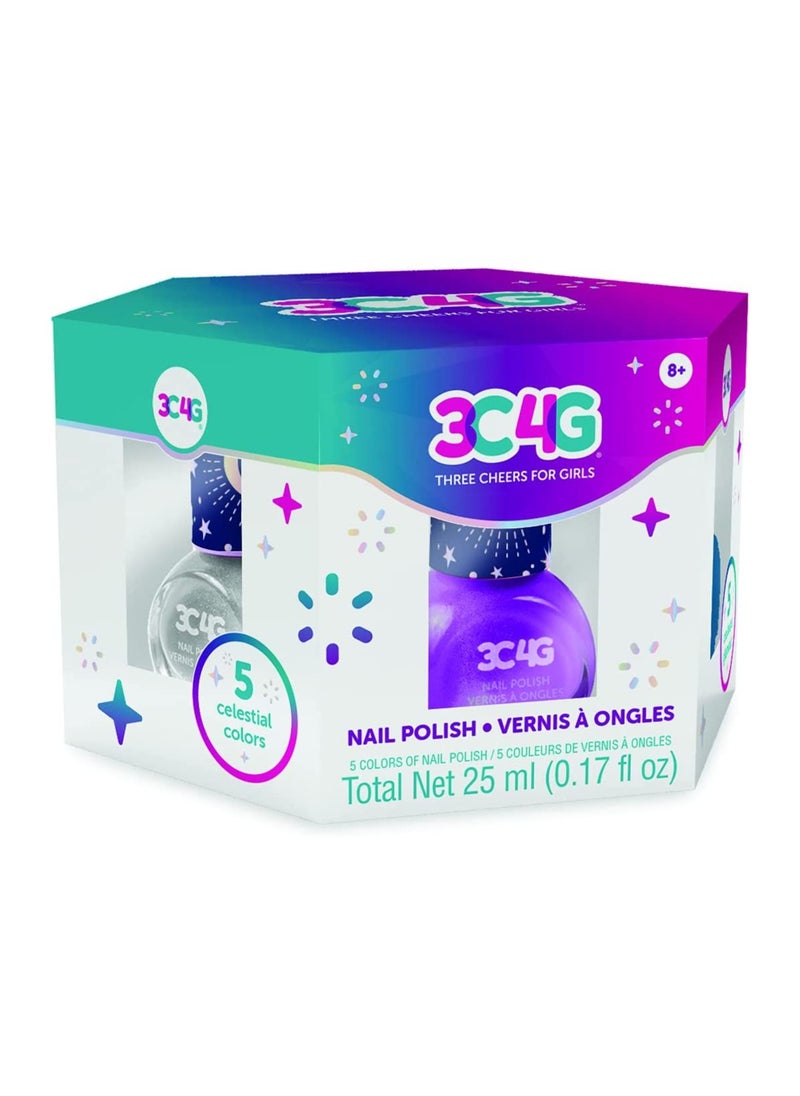 3C4G - Celestial 5pk Nail Polish Hexagon-makeup 10039 - Image 1