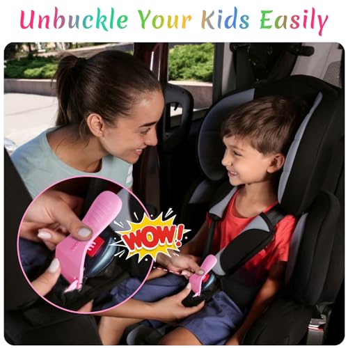 Nano Shield Buckle Release Tool, Easy Unbuckle Tool Button Pusher for Older Kids, Seniors, Long Nails, Quickly Unbuckle Your Kids in School Drop-Offs and Travel, Fits 5 Point Harness & All Button Buckles - Image 2