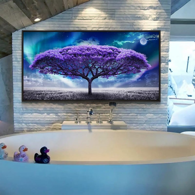 Lapremoly Framed Canvas Wall Art - Purple Tree - Image 4
