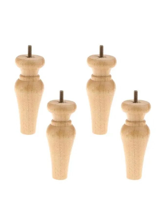 Burlywood Wood Sofa Legs Unique Irregular Shape Furniture Supports Replacement - Image 1