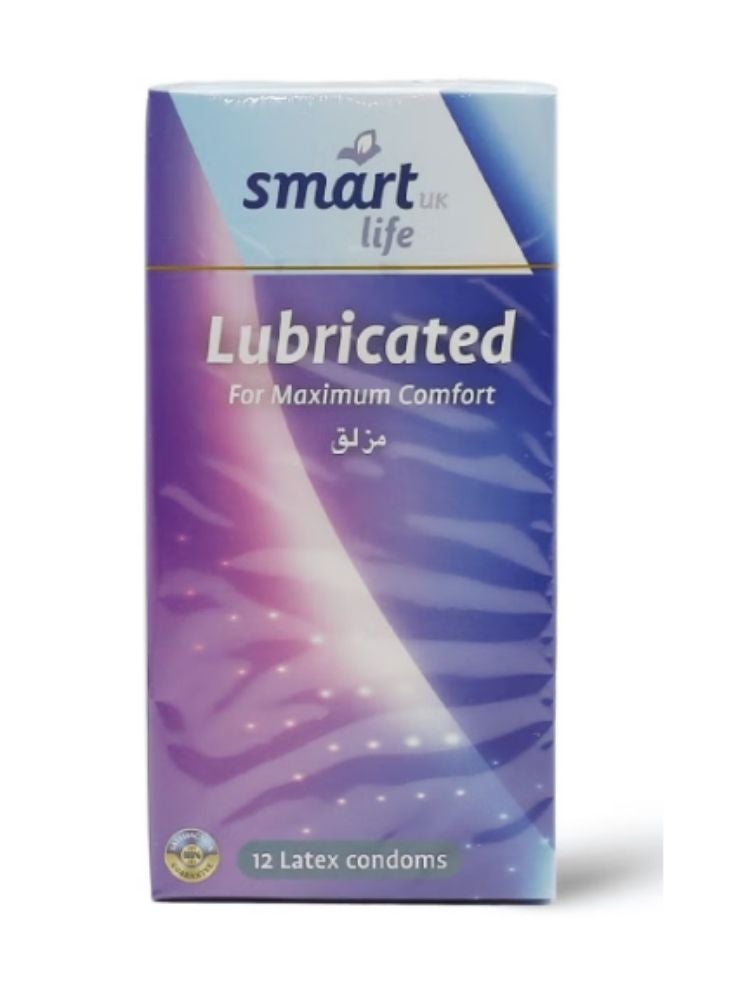 بريميم واقيات ذكرية سمارت لايف مُزلقة – لاتكس مريح ومزلق لراحة قصوى (عبوة ١٢ واقيًا) - Image 1