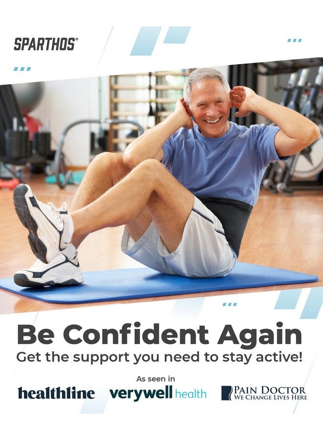 Sparthos Back Brace for Lower Back Pain - Immediate Relief from Sciatica, Herniated Disc, Scoliosis - Breathable Design With Lumbar Support Pad - For Home & Lifting At Work - For Men & Women - (XL) - Image 3