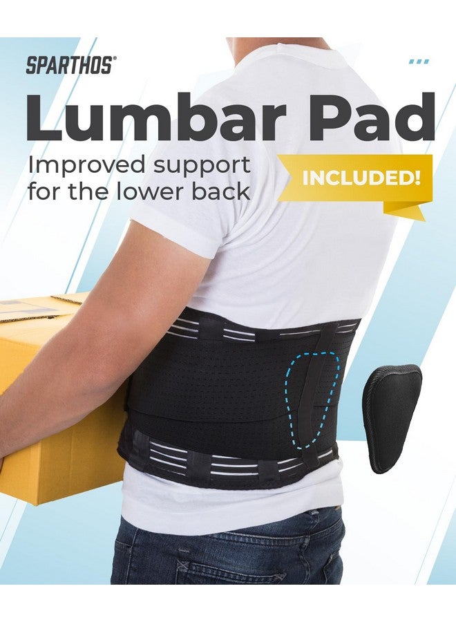 Sparthos Back Brace for Lower Back Pain - Immediate Relief from Sciatica, Herniated Disc, Scoliosis - Breathable Design With Lumbar Support Pad - For Home & Lifting At Work - For Men & Women - (XL) - Image 5