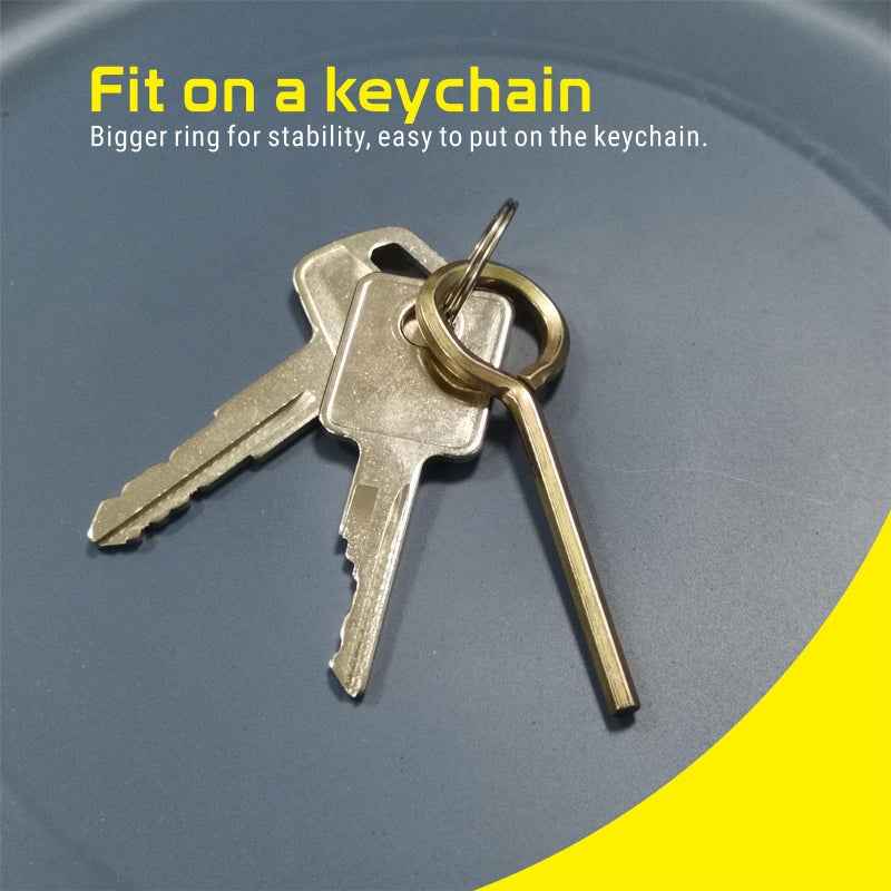 Siwil 1/8" Standard Hex Dogging Key, Allen Key Sets Wrench Fit on Keychain Push Bar Panic Exit Device Key - 5 Pack - Image 2
