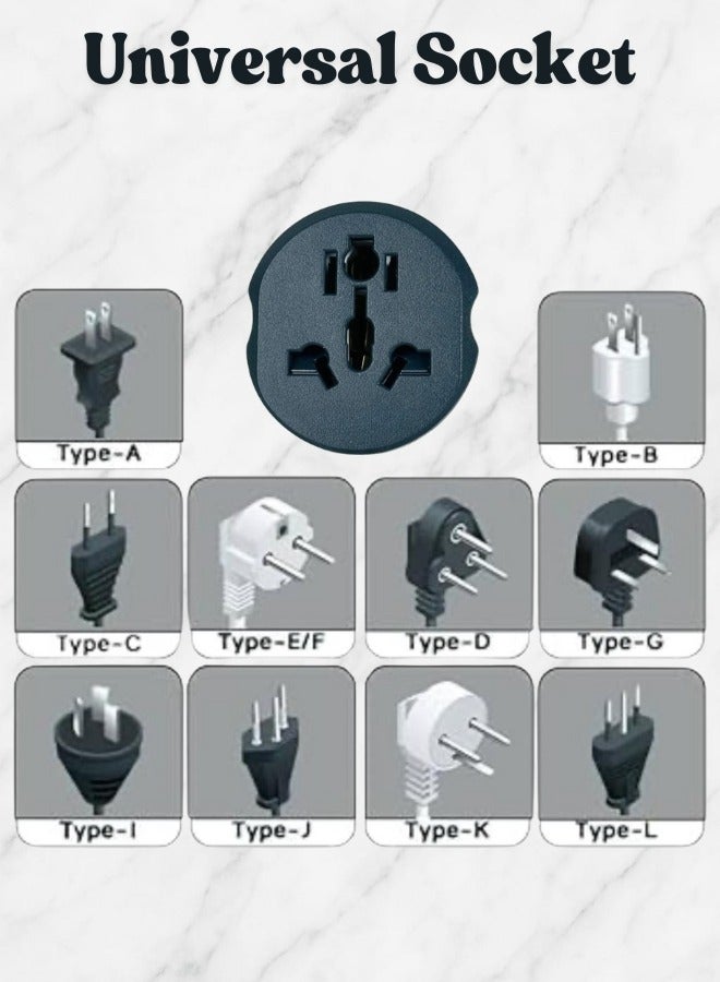 5 Pcs Travel Adapter, Plug Adapter, Universal Adapter USA, Australia, UK, Europe, Travel conversion EU Plug, Compact size. Compatible with plug types. Type A,B,C,D,E,F,G,I,J,K,L. ((Pack of 5)) - Image 2