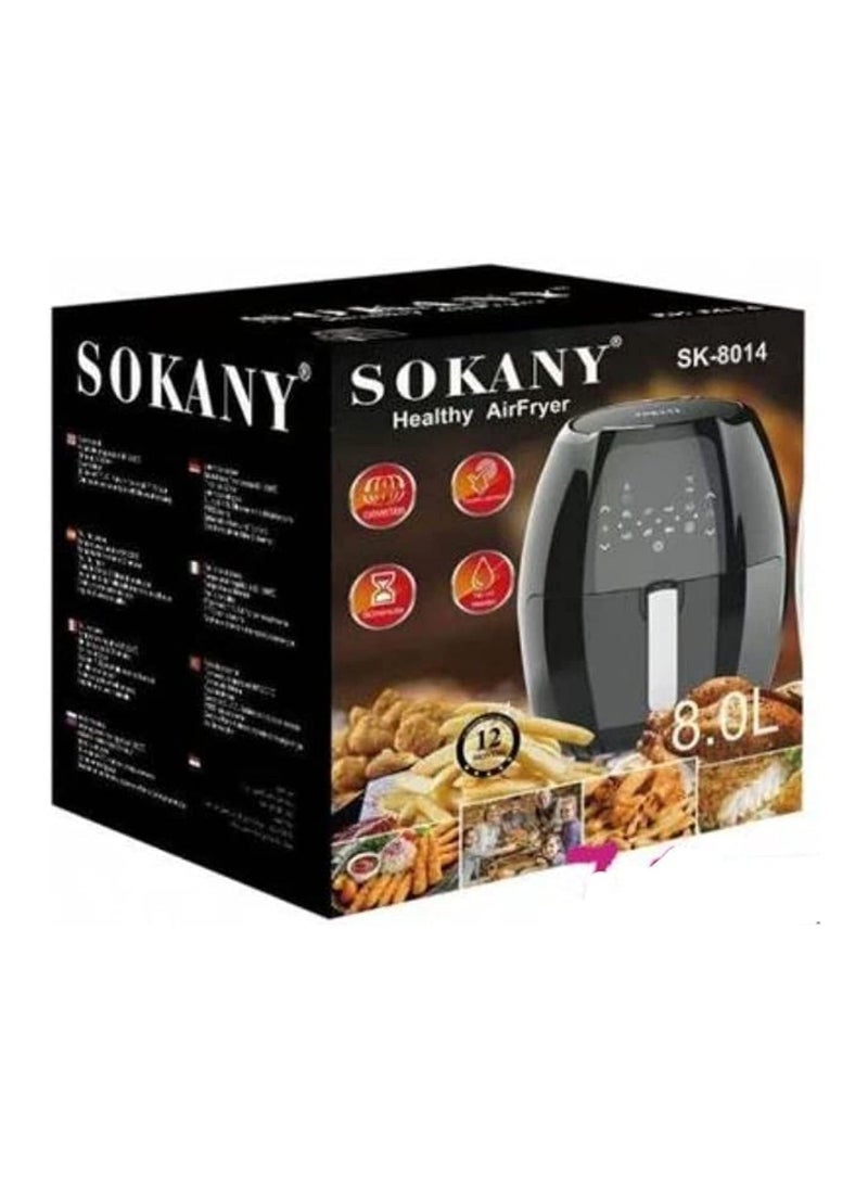 sokany Sokany Sk-8014 Oil-Free Healthy Air Frying Pan with Digital Touch Screen - 8L 