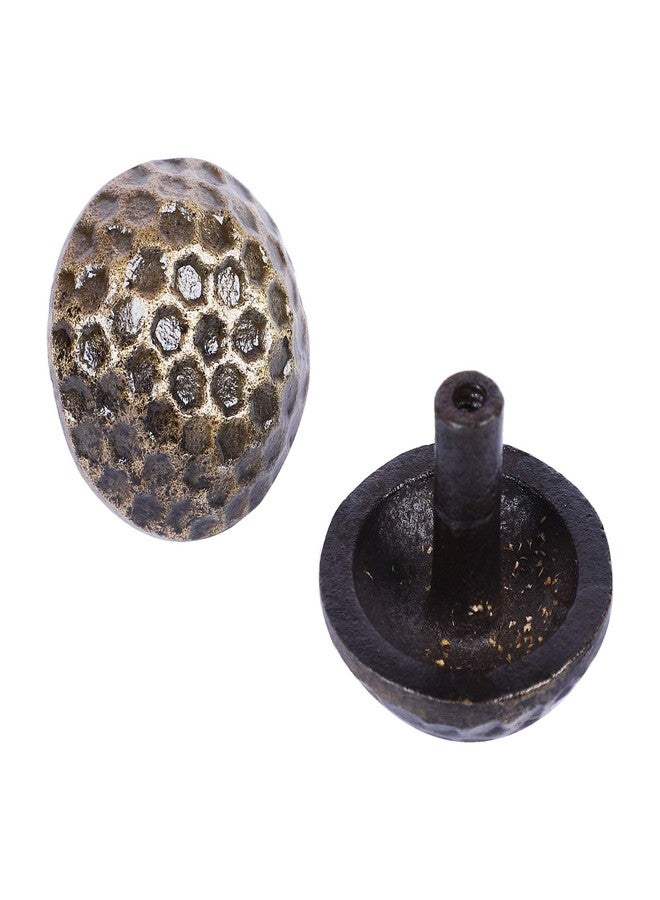 Two Moustaches Handmade Antique Brass Football Design Drawer Pull, Wardrobe Cabinet Knobs (Pack of 6) - Image 3