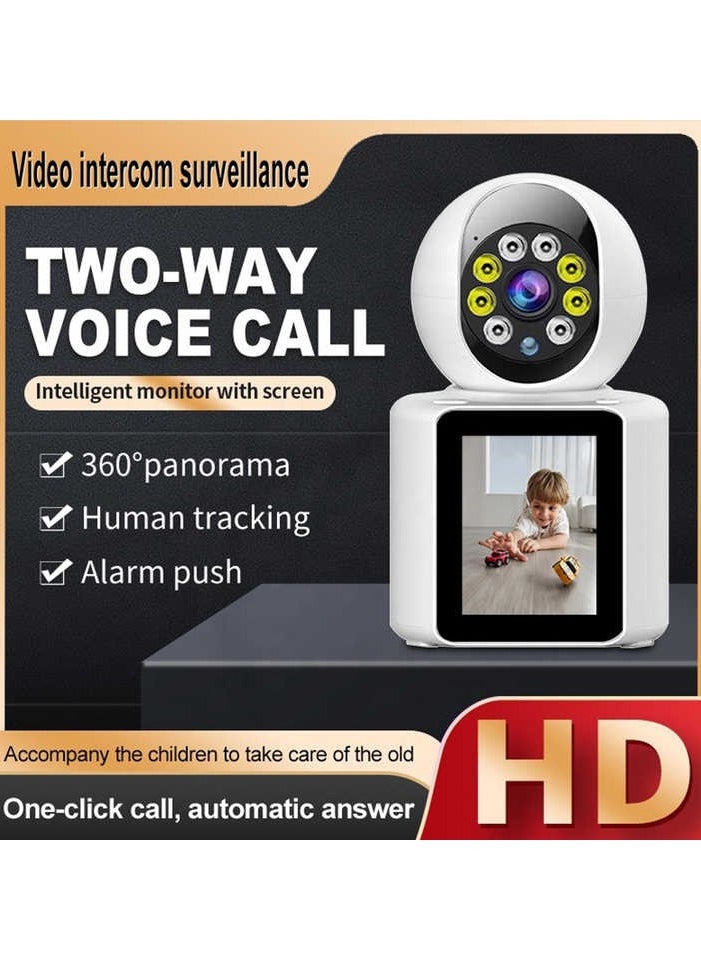 ماركة غير محددة كاميرا 1080P لمكالمات الفيديو WIFI HD بنقرة واحدة لمكالمات الفيديو بالأشعة تحت الحمراء للرؤية الليلية فيديو كاميرا مراقبة الطفل، أبيض  - Image 5