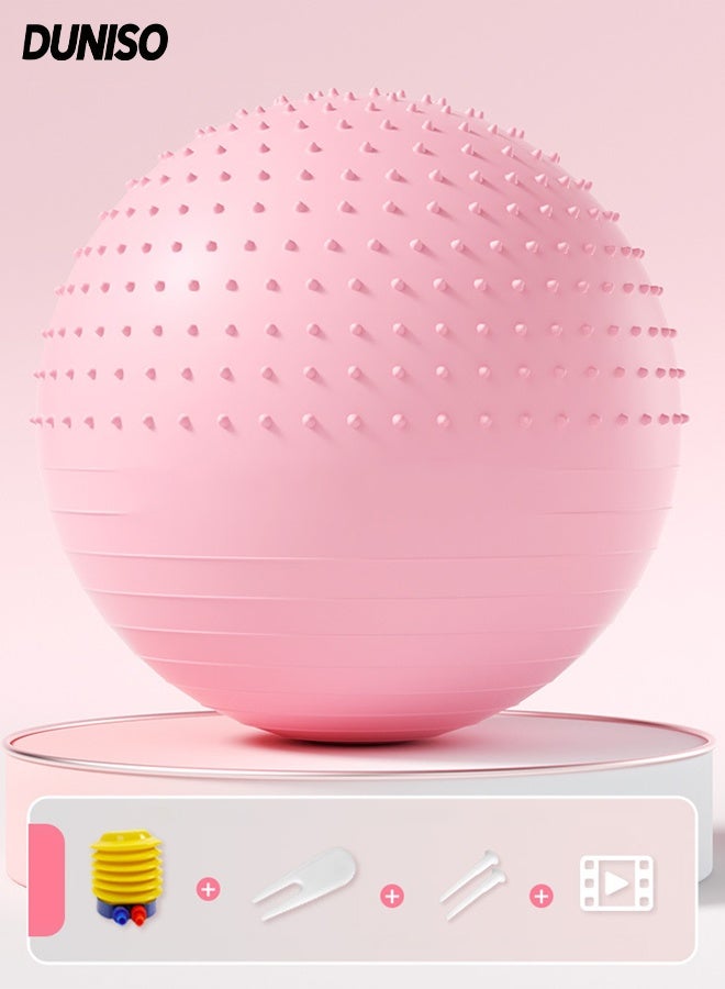 DUNISO Anti-Burst Yoga Ball,Balance Ball with Quick Pump ,Physical Therapy, Fitness Equipment for Home  and Gym,Stretching and Core Training, Improves Balance - Image 1