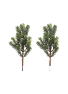 WYBOT 2pcs Artificial Pine Branches Pine Picks Needles for  Wreath Garland Holiday Home Garden Decor (Pattern 2)  - Image 1