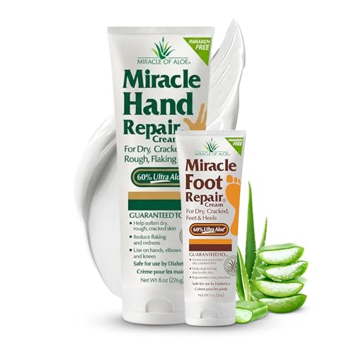 Miracle of Aloe Miracle Hand Repair 8 oz & Miracle Foot Repair 1 oz tube - Image 1