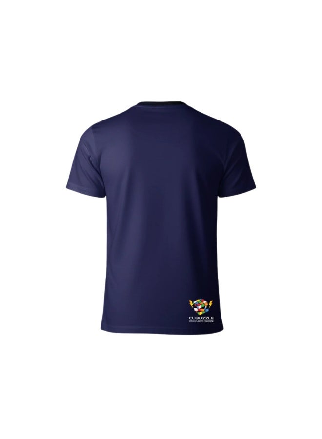 Cubuzzle Melt Limits Graphic Print T-Shirt For Men & Women Blue XL - Short Sleeve Cotton Casual Crewneck Tee - Image 2