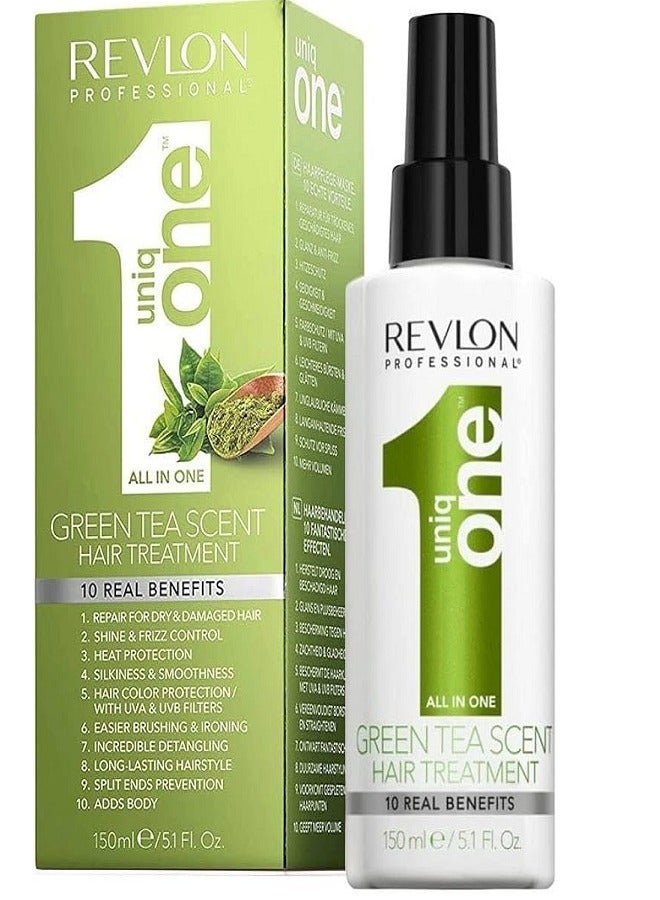 Revlon UNIQ ONE الكل في واحد علاج الشعر برائحة الشاي الأخضر 150 مل - Image 1