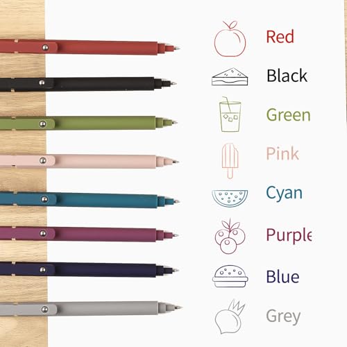 Thboxes 8Pcs Gel Pens for Journaling, 0.5mm Fine Tip Retractable Colored Nurse Pens - Smooth Writing for Note Taking, Office & School Supplies, Journaling Supplies for Women Teacher Nurse gifts - Image 4