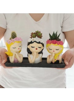 Taşdevri Life Tasdevri Life Succulent Girls 3 Piece Flower Pot Set  - Image 4