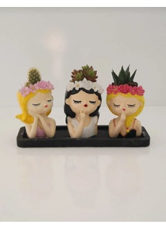 Taşdevri Life Tasdevri Life Succulent Girls 3 Piece Flower Pot Set  - Image 1