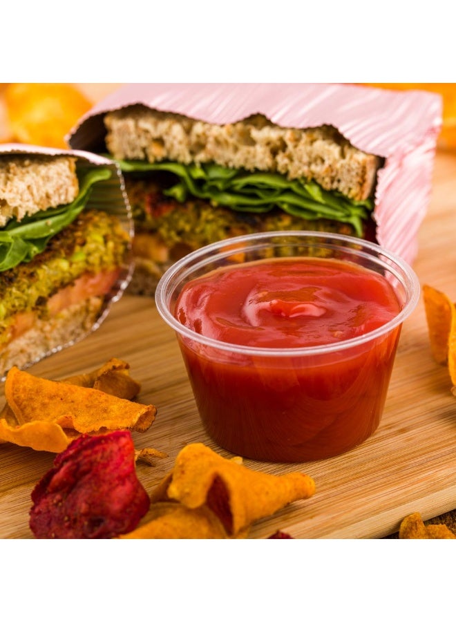 Restaurantware Basic Nature 3 Ounce Sauce Cups, 3000 Condiment Cups - Lids Sold Separately, Disposable, Clear PLA Plastic Portion Cups, For Samples, Sauces, Or Toppings  - Image 3