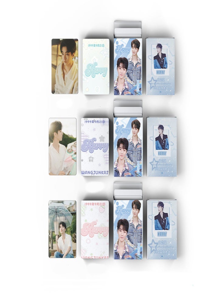 general EWC China Promotion Ambassador Wang Junkai Laser Lomo Cards 50 Pack Boxed Set Collectibles - Image 5