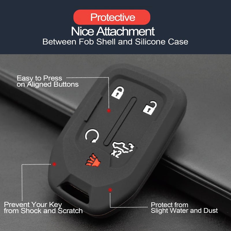 INFIPAR Key Fob Cover for Chevrolet and GMC Vehicles - Image 4