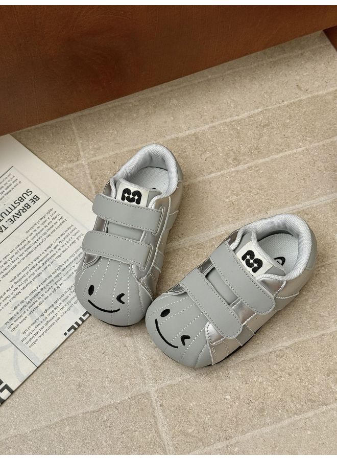 Xshx Large-toe Shell Shoes Retro Children's Functional Thin-soled Sneakers Wenzhou Children's Shoes Autumn New Velcro Boys And Girls